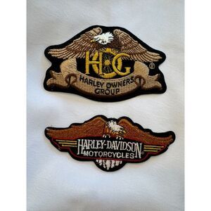 2 Harley Davidson patches - Harley Owners Group and Harley Davidson Motorcycles